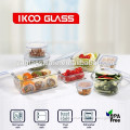 New design 16pcs borosilicate glass food container set with gift box